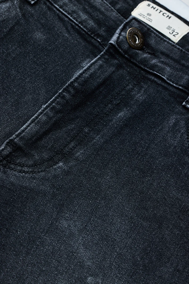 SNITCH Black Stretch Bootcut Jeans for Men | Best Price UAE
